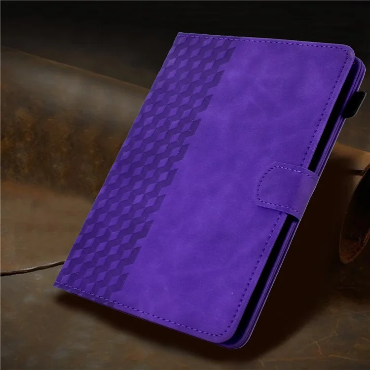 Protective Case for Universal 7 inch Anti-Fall Tablet Cover Pattern Imprinted Solid Color Auto Wake / Sleep Leather Case with Card Slots / Stand - Purple