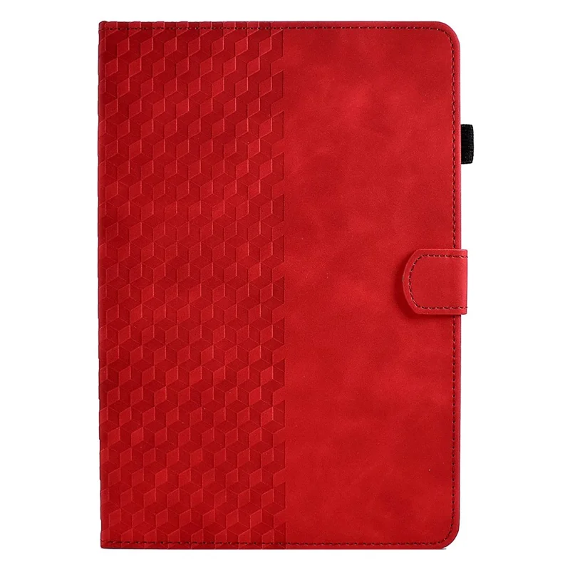 Anti-Fall Folio Flip Case for Universal 8 inch Tablet Protective Cover Pattern Imprinted Solid Color Auto Wake / Sleep Leather Case with Card Slots / Stand - Red