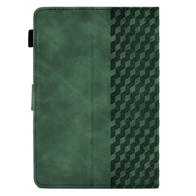 Anti-Fall Folio Flip Case for Universal 8 inch Tablet Protective Cover Pattern Imprinted Solid Color Auto Wake / Sleep Leather Case with Card Slots / Stand - Green