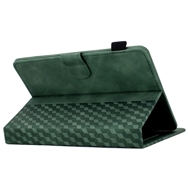 Anti-Fall Folio Flip Case for Universal 8 inch Tablet Protective Cover Pattern Imprinted Solid Color Auto Wake / Sleep Leather Case with Card Slots / Stand - Green