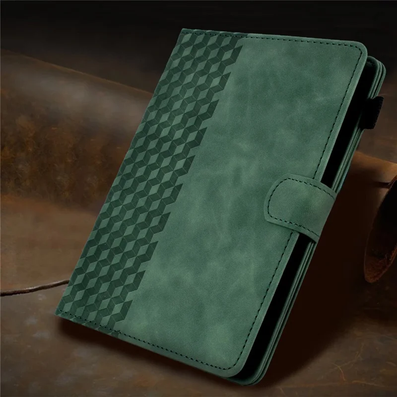 Anti-Fall Folio Flip Case for Universal 8 inch Tablet Protective Cover Pattern Imprinted Solid Color Auto Wake / Sleep Leather Case with Card Slots / Stand - Green
