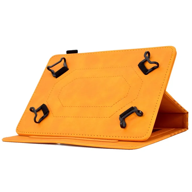 Étui anti-rayures pour tablette universelle de 10 pouces avec réveil/veille automatique, couverture en cuir avec motif imprimé, couleur unie, étui de protection avec fentes pour cartes/support - Kaki