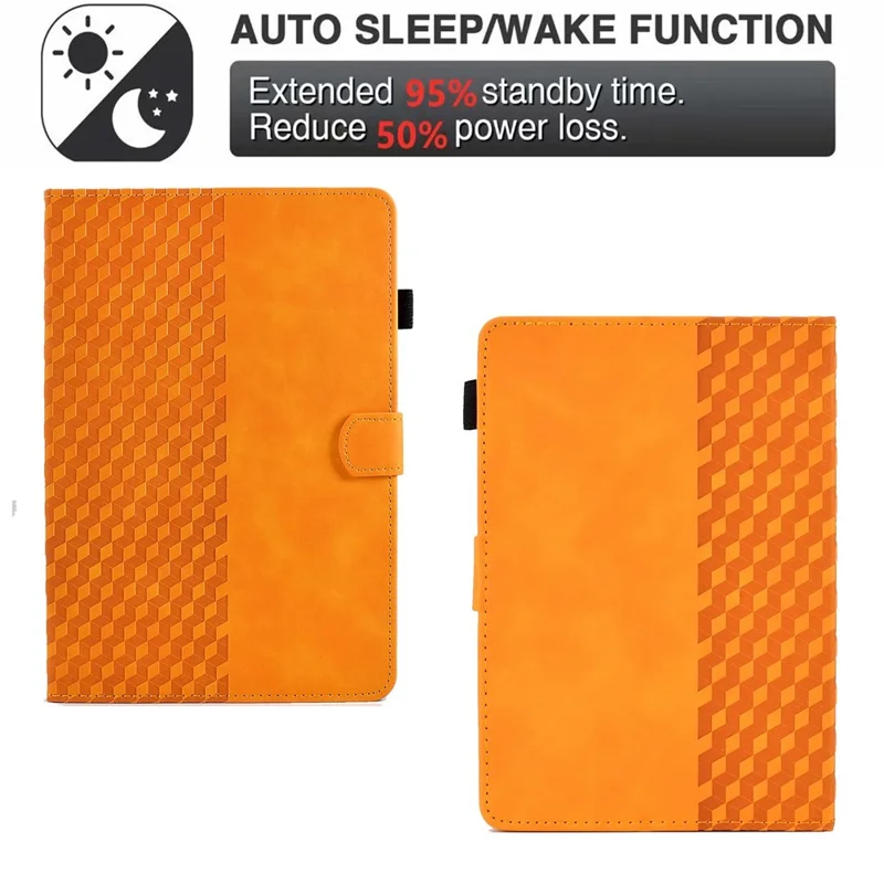 Étui anti-rayures pour tablette universelle de 10 pouces avec réveil/veille automatique, couverture en cuir avec motif imprimé, couleur unie, étui de protection avec fentes pour cartes/support - Kaki