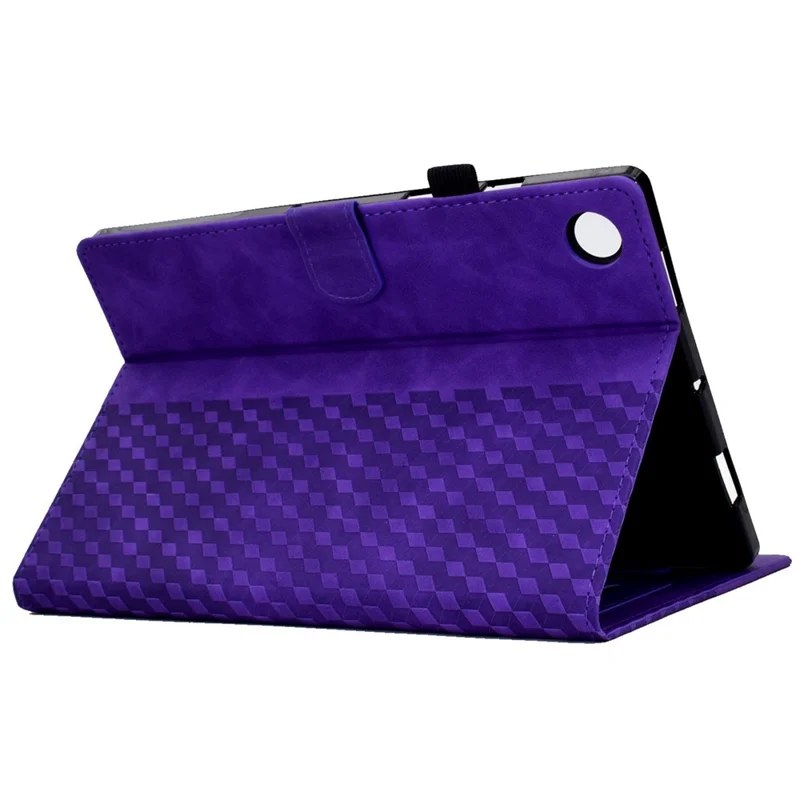 Auto Wake / Sleep Shockproof Case for Lenovo Tab M10 Plus (3rd Gen) / Xiaoxin Pad 2022 10.6 inch Pattern Imprinted Anti-Drop Cover Solid Color Stitching Tablet Leather Stand Case with Card Slots - Purple