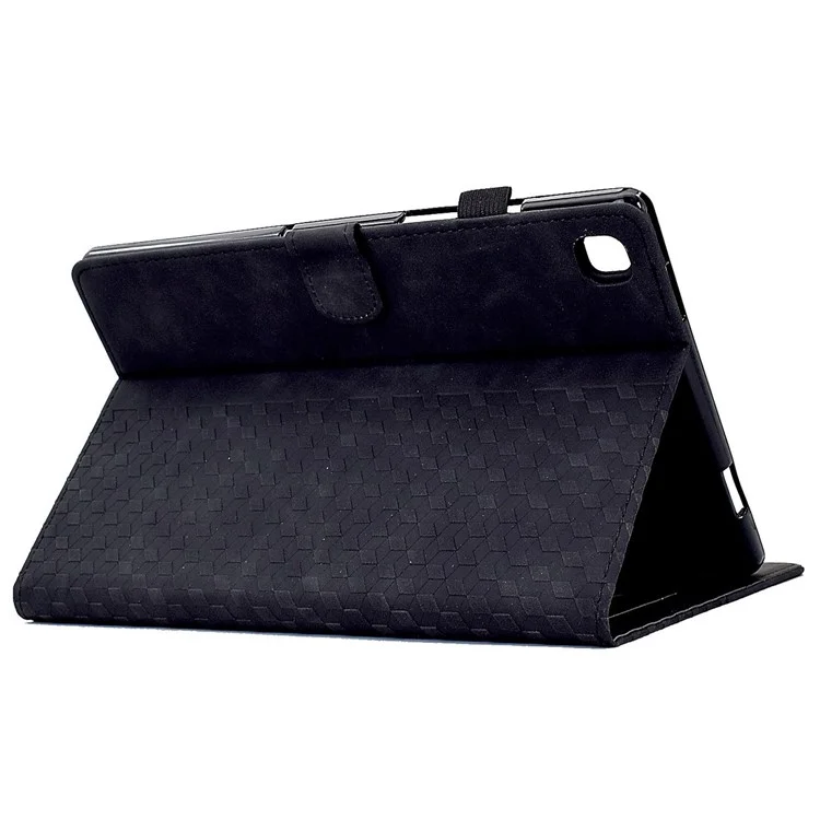 Para Samsung Galaxy Tab A7 Lite 8.7-inch (T220 / T225) Caso Protetor Anti-Queda Automático Despertar / Dormir Folio Flip Cover Padrão Impresso Caso Tablet com Slots para Cartões / Suporte - Preto
