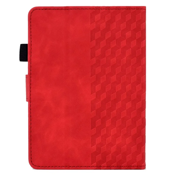 Para Amazon Kindle Paperwhite 5 (2021) Capa de Couro Anti-Queda Automática de Despertar / Sono Capa à Prova de Choque Padrão de Cor Sólida Impresso Protetor de Tablet com Slots de Cartão / Suporte - Vermelho