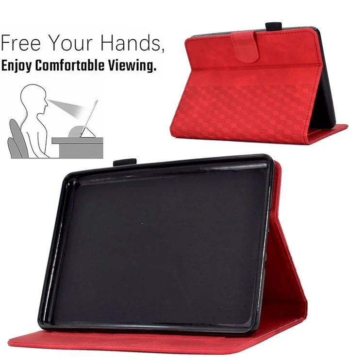 Para Amazon Kindle Paperwhite 5 (2021) Capa de Couro Anti-Queda Automática de Despertar / Sono Capa à Prova de Choque Padrão de Cor Sólida Impresso Protetor de Tablet com Slots de Cartão / Suporte - Vermelho