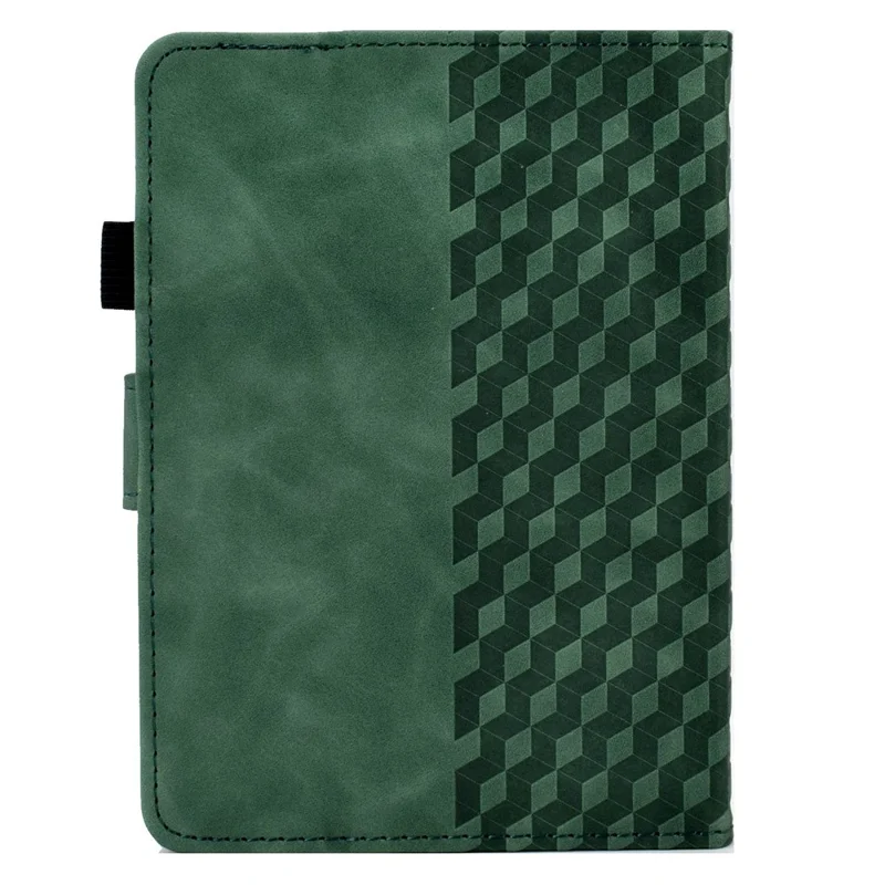 For Amazon Kindle Paperwhite 5 (2021) Anti-Drop Leather Case Auto Wake / Sleep Shockproof Cover Solid Color Pattern Imprinted Tablet Protector with Card Slots / Stand - Green