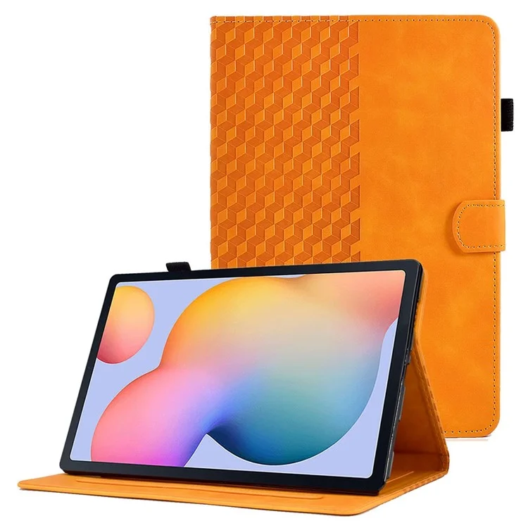 Pour Samsung Galaxy Tab S6 Lite (SM-P610 / 615) Couleur de Couleur Unie à la Couleur de la Couleur de la Couleur Anti-drop Sillage de Couverture en Cuir Automatique / Protecteur de Comprimés Imprimés de Modèle de Sommeil Avec Des Emplacements de Carte / Supporter - Kaki