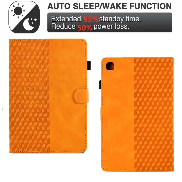 Pour Samsung Galaxy Tab S6 Lite (SM-P610 / 615) Couleur de Couleur Unie à la Couleur de la Couleur de la Couleur Anti-drop Sillage de Couverture en Cuir Automatique / Protecteur de Comprimés Imprimés de Modèle de Sommeil Avec Des Emplacements de Carte / Supporter - Kaki