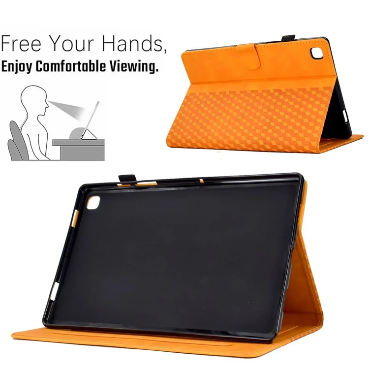 Pour Samsung Galaxy Tab S6 Lite (SM-P610 / 615) Couleur de Couleur Unie à la Couleur de la Couleur de la Couleur Anti-drop Sillage de Couverture en Cuir Automatique / Protecteur de Comprimés Imprimés de Modèle de Sommeil Avec Des Emplacements de Carte / Supporter - Kaki
