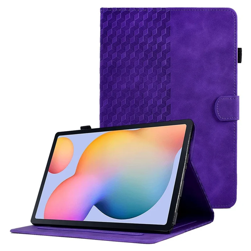 For Samsung Galaxy Tab S6 Lite (2024) / S6 Lite (2022) / S6 Lite (2020) (SM-P610 / 615) Leather Case Pattern Imprinted Stand - Purple