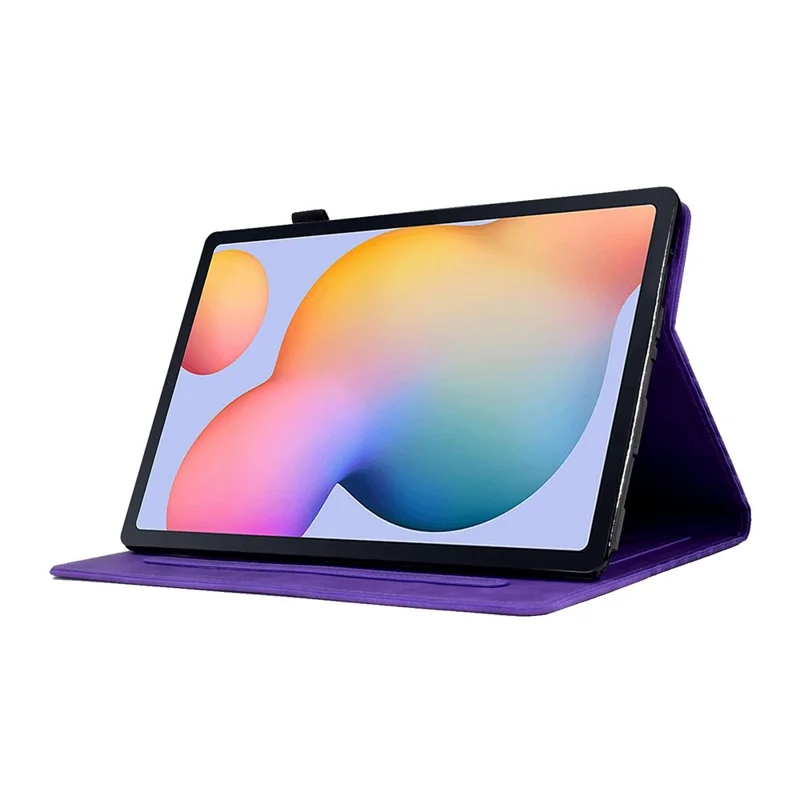 For Samsung Galaxy Tab S6 Lite (2024) / S6 Lite (2022) / S6 Lite (2020) (SM-P610 / 615) Leather Case Pattern Imprinted Stand - Purple