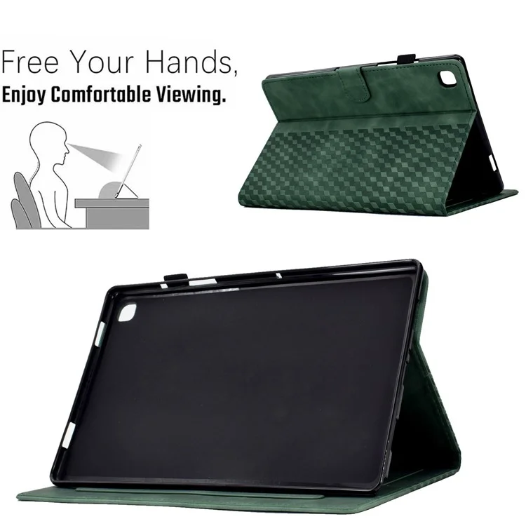 For Samsung Galaxy Tab S6 Lite (2024) / S6 Lite (2022) / S6 Lite (2020) (SM-P610 / 615) Leather Case Pattern Imprinted Stand - Green