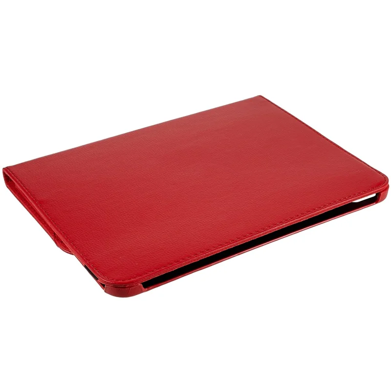 For iPad (2025) / 10.9 (2022) Protective Case Rotary Stand PU Leather Anti-Drop Tablet Cover with Elastic Band - Red