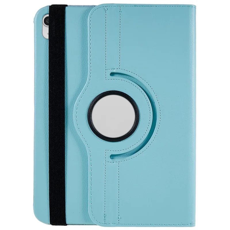 For iPad (2025) / iPad 10.9 (2022) Tablet Case PU Leather Protective Cover with 360 Degree Rotating Stand - Baby Blue