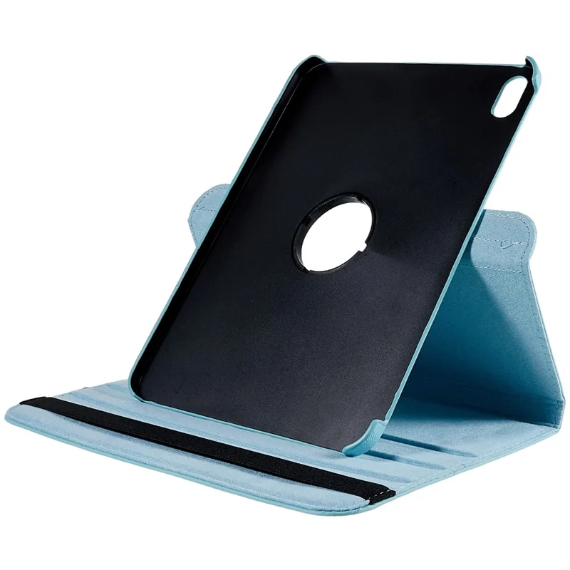 For iPad (2025) / iPad 10.9 (2022) Tablet Case PU Leather Protective Cover with 360 Degree Rotating Stand - Baby Blue