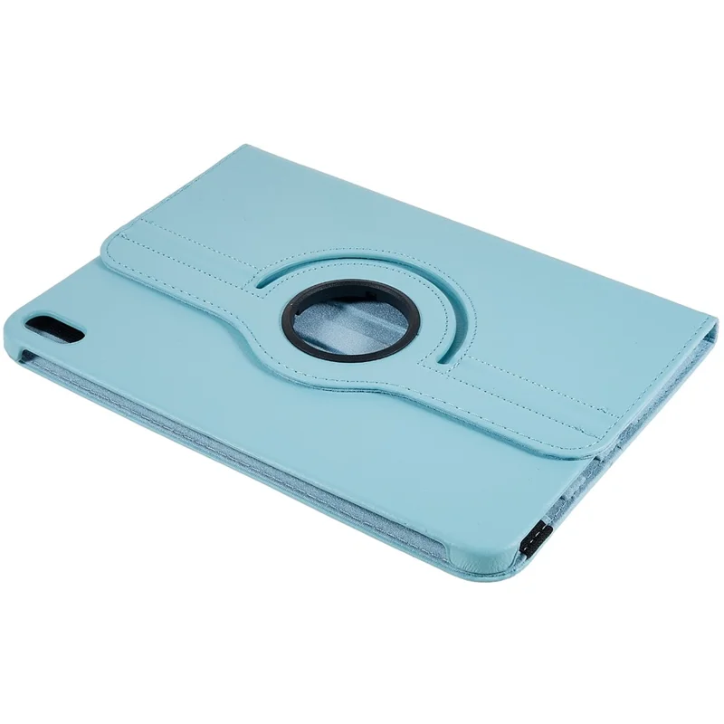 For iPad (2025) / iPad 10.9 (2022) Tablet Case PU Leather Protective Cover with 360 Degree Rotating Stand - Baby Blue