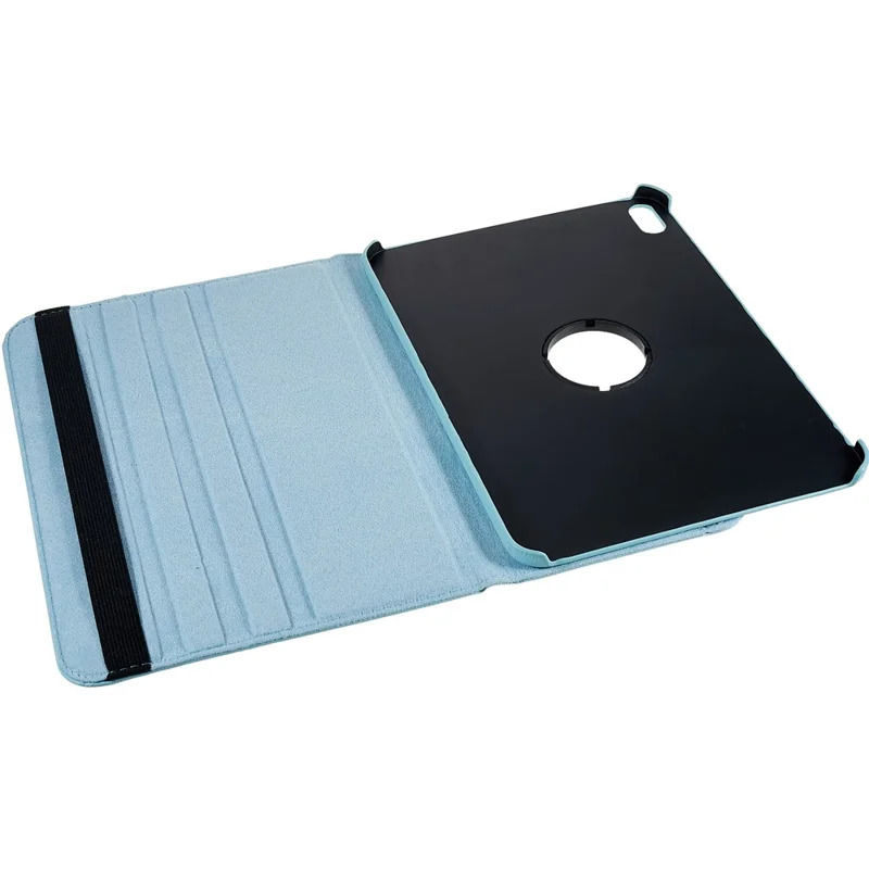 For iPad (2025) / iPad 10.9 (2022) Tablet Case PU Leather Protective Cover with 360 Degree Rotating Stand - Baby Blue