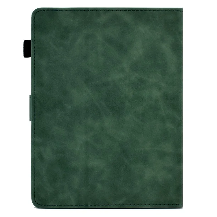 Folio Stand Case for 10.0" Tablet, Pattern Imprinted PU Leather Card Slots Universal Protective Cover with Pen Holder, Support Auto Sleep / Wake - Green