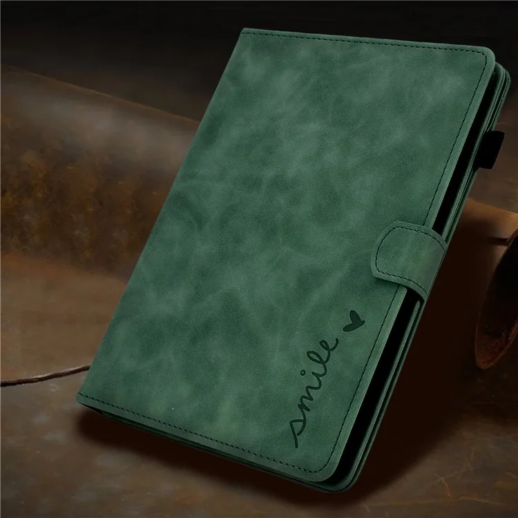 Folio Stand Case for 10.0" Tablet, Pattern Imprinted PU Leather Card Slots Universal Protective Cover with Pen Holder, Support Auto Sleep / Wake - Green