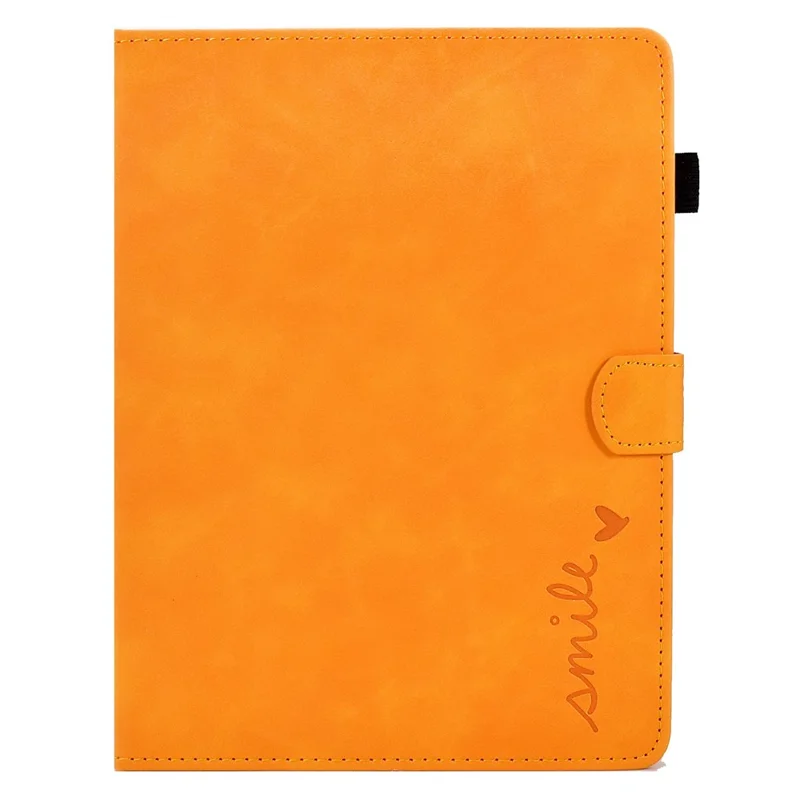 For 7-inch Universal Tablet Case Adjustable Stand Pattern Imprinted PU Leather Card Slot Magnetic Auto Sleep / Wake Protective Cover with Pen Holder - Orange