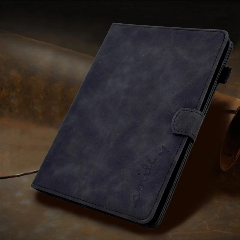 Pattern Imprinted Case for 8-inch Tablet, Card Slot Design PU Leather Folio Stand Cover with Pen Holder, Support Auto Sleep / Wake - Black