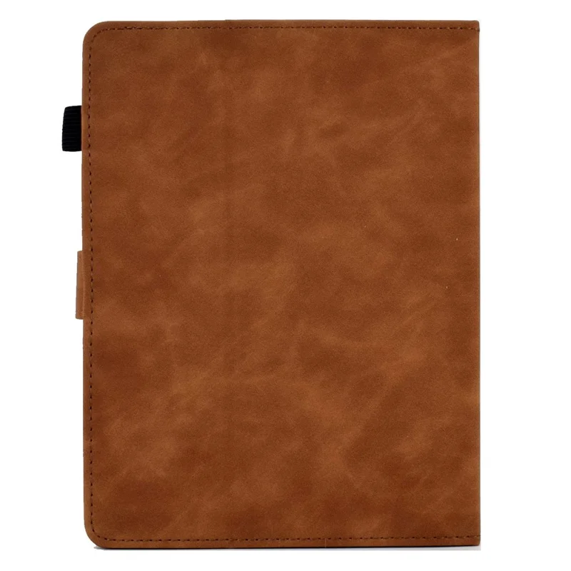 Pattern Imprinted Case for 8-inch Tablet, Card Slot Design PU Leather Folio Stand Cover with Pen Holder, Support Auto Sleep / Wake - Brown