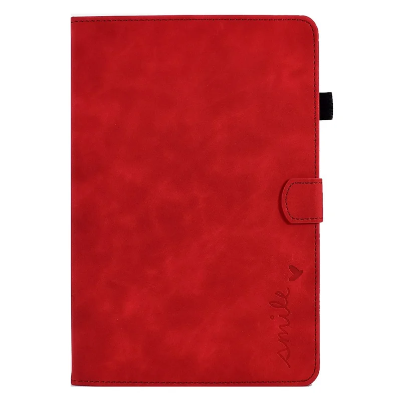 Pattern Imprinted Shockproof Case for Lenovo Tab M10 (Gen 3) TB-328FU / TB-328XU Anti-Fall Solid Color Leather Tablet Case Protective Folio Flip Cover with Card Slots Support Auto Wake / Sleep - Red