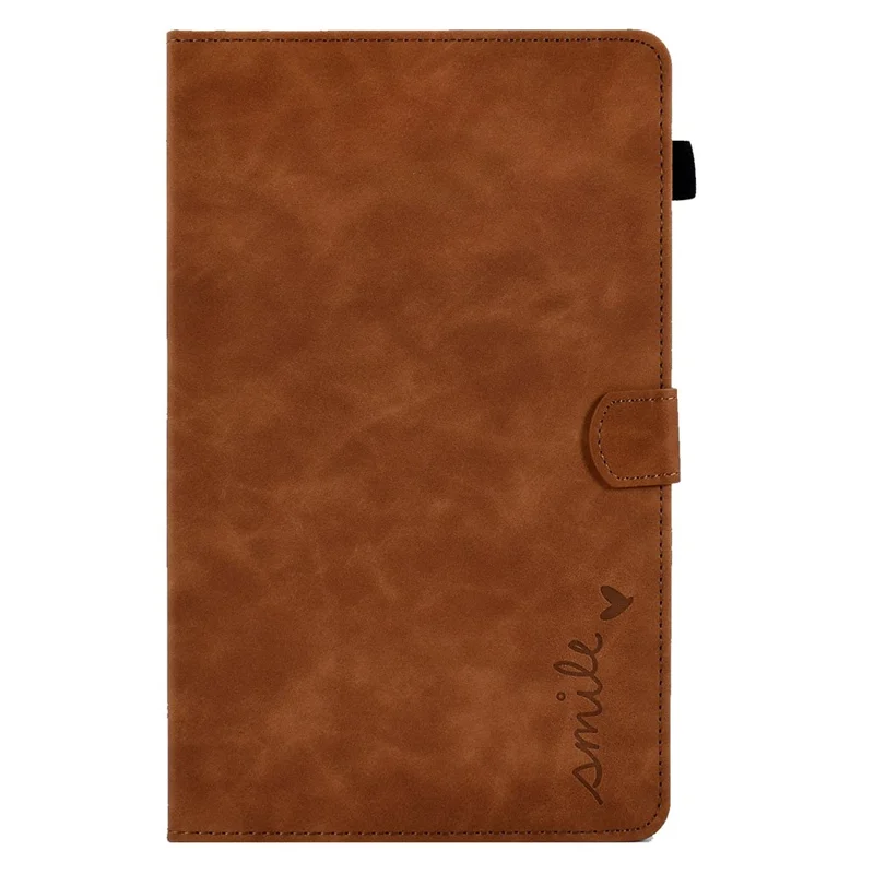 Pour Samsung Galaxy Tab A 10.1 (2016) T580 Smart Tablet Case de Motif Imprimé en Cuir Couvre-support de Couleur Unie à Poussière Avec Fentes de Carte - Brun