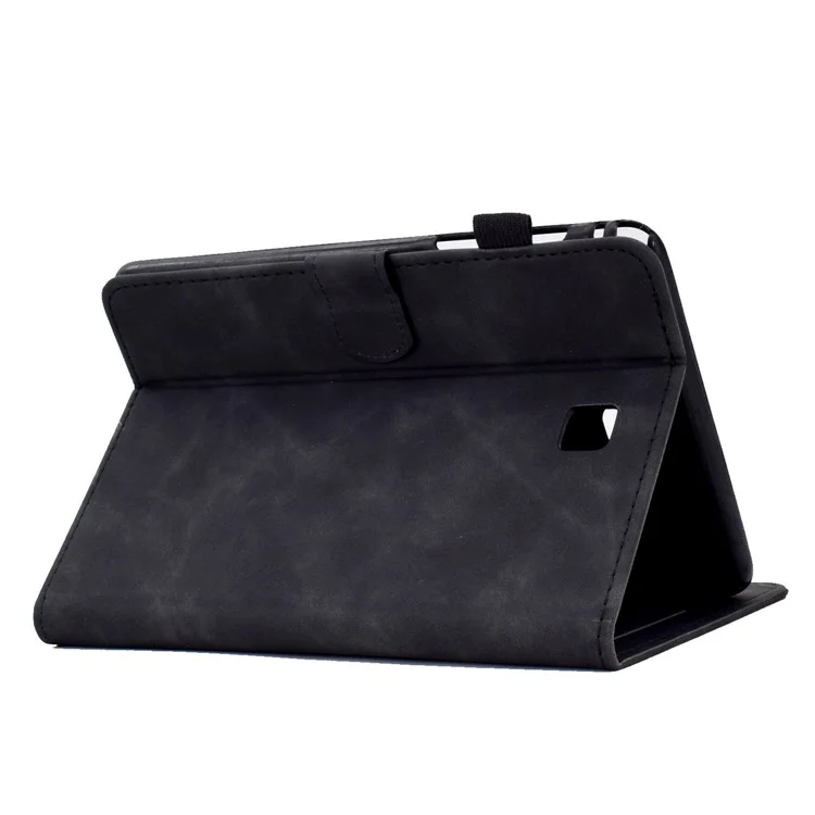 Custodia Per Protezione Completa Per Samsung Galaxy Tab A 8.0 SM-T350 (2015), Slot di Supporto Per Supporto di Supporto Per Motivi in ​​pelle - Nero