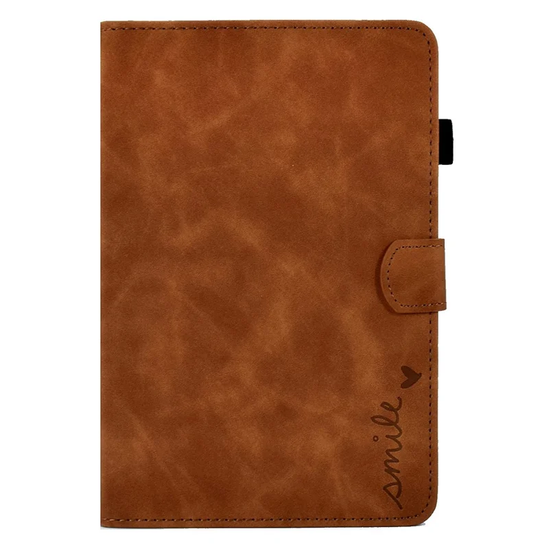 Full Protection Case for Samsung Galaxy Tab A 8.0 SM-T350 (2015), Supporting Stand Card Slots Imprinted Pattern Leather Tablet Cover Shell - Brown