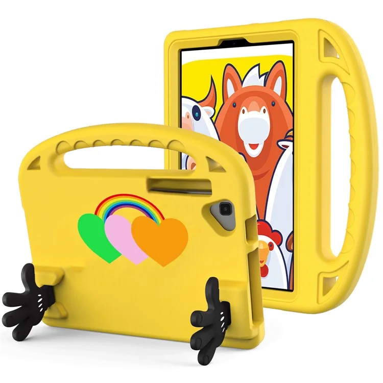 Pour Lenovo Tab M10 Plus TB-X606F 10,3 Pouces Tablet EVA Case de Protection Love Copre Sorme de Palm Palm Forme Couverture du Pripe Grip - Jaune