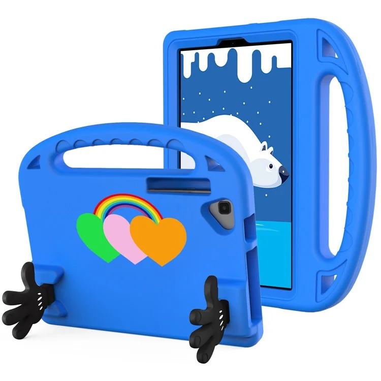 Per Lenovo Tab M10 HD Gen 2 TB-X306F / X306x da 10,1 Pollici a Forma di Palma da Cavalletto Design Eva Case Love Heart Pattern Tablet Copertura Protettiva Con Impugnatura - Blu