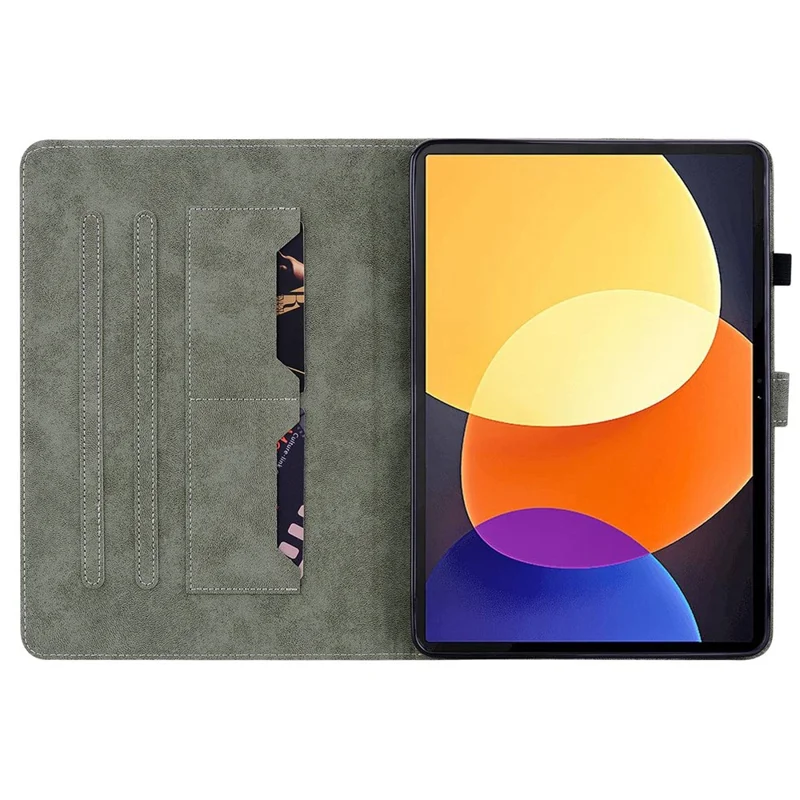 Caixa de Tablet de Couro PU Para Xiaomi Redmi Pad, Suporte Para Cartão de Suporte - Vermelho