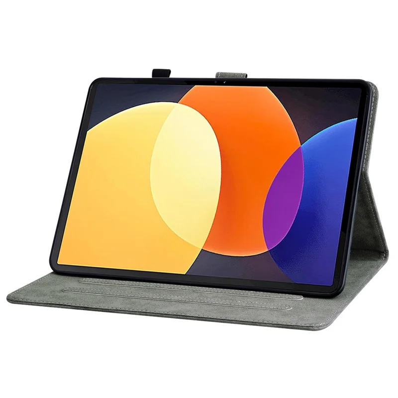 Caixa de Tablet de Couro PU Para Xiaomi Redmi Pad, Suporte Para Cartão de Suporte - Vermelho