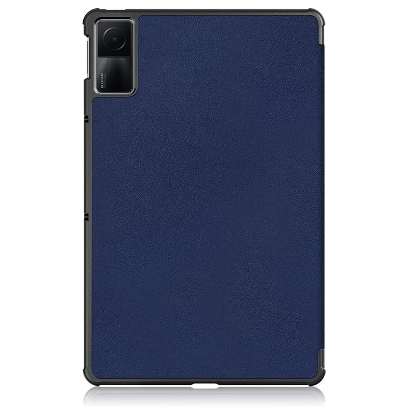 For Xiaomi Redmi Pad 10.6 PU Leather Full Protection Tablet Case Tri-fold Stand Auto Wake / Sleep Protective Cover - Dark Blue