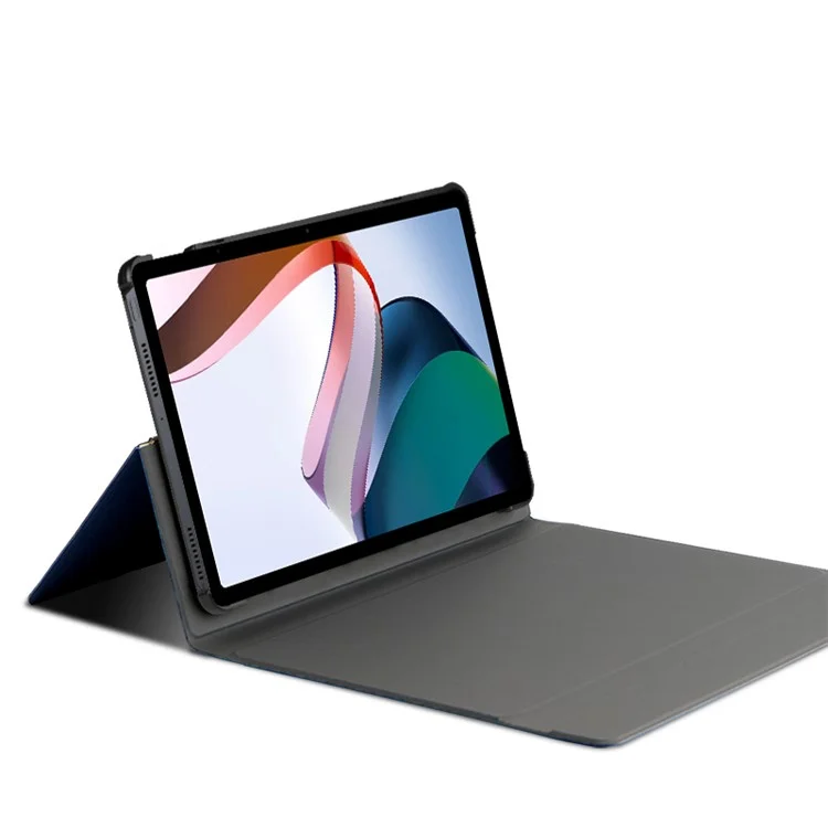 JIUYU For Xiaomi Redmi Pad Detachable Bluetooth-compatible Keyboard with Hinge Stand Leather Case - Blue