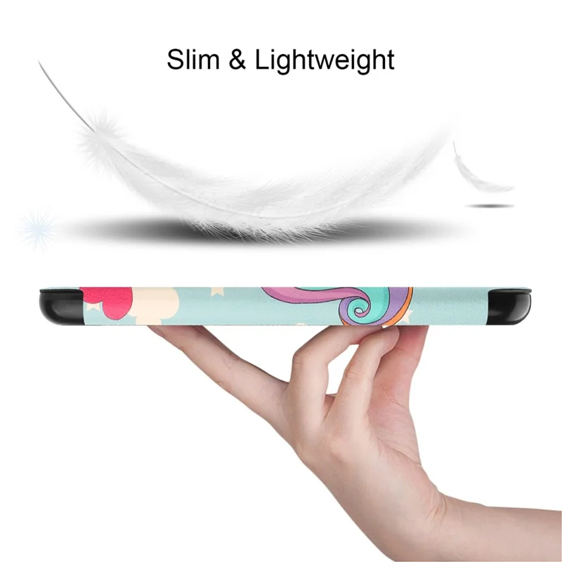 Für Amazon Kindle 6 Zoll (2024) / (2022) PU-Leder + PC-Schutzhülle mit Mustermotiv, automatische Ein-/Ausschaltfunktion, E-Reader-Hülle - Pferd