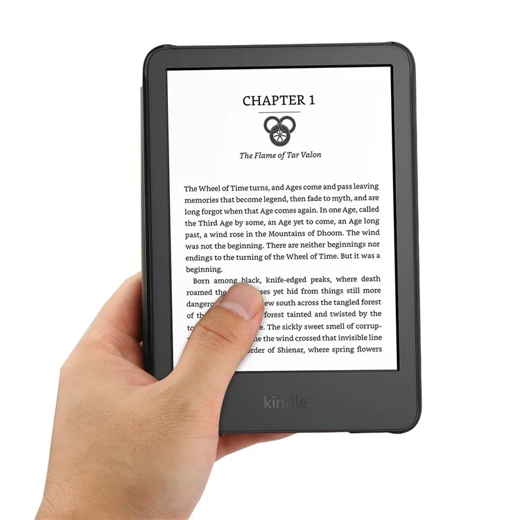 Для Amazon Kindle 6" (2022) Solid Color PU Leather Cover Auto Sleep / Wake Anti-Scratch E-Reader Case - Grey