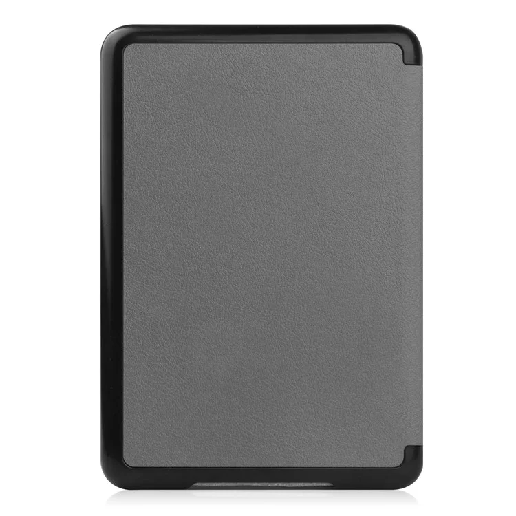 Для Amazon Kindle 6" (2022) Solid Color PU Leather Cover Auto Sleep / Wake Anti-Scratch E-Reader Case - Grey
