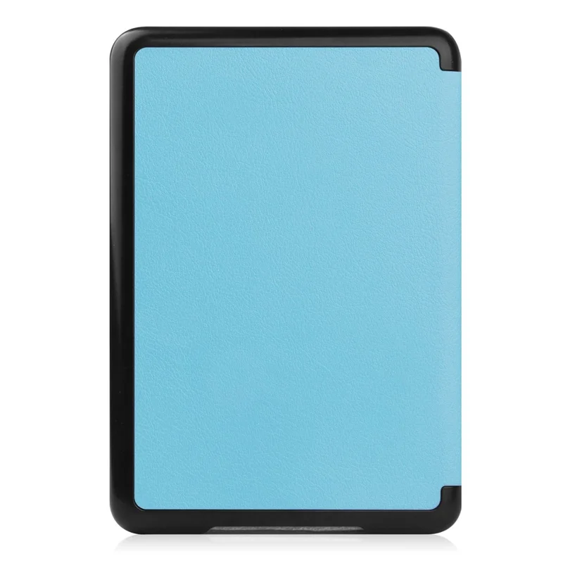 Capa de Couro Sintético Cor Sólida para Amazon Kindle 6 polegadas (2024) / (2022), Capa com Função Automática de Suspensão/Ligação, Capa Anti-Risco para Leitor de E-Books - Azul Céu