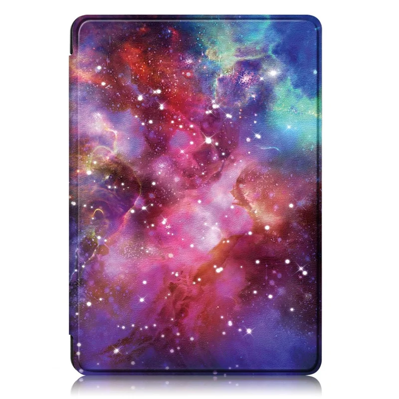 Für Amazon Kindle Youth Edition 2022 Musterdruck-Tablet-Hülle aus PU-Leder, automatische Ein-/Aus-Funktion, intelligente stoßfeste Schutzhülle - Galaxy