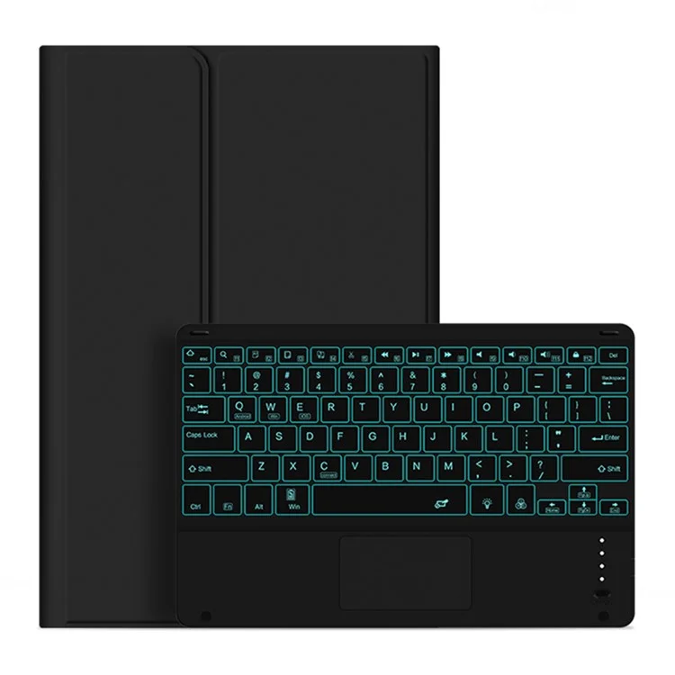 JIUYU For Huawei MateBook E Go Detachable Bluetooth-compatible Keyboard with Hinge Stand Leather Case - Black