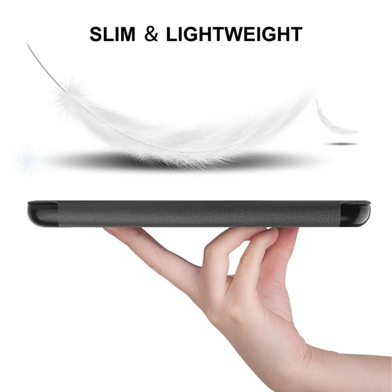 ENKAY For Amazon Kindle 6" (2022) Protective Cover Anti-Drop PU Leather Hard PC Tablet Case with Auto Sleep / Wake Function - Grey