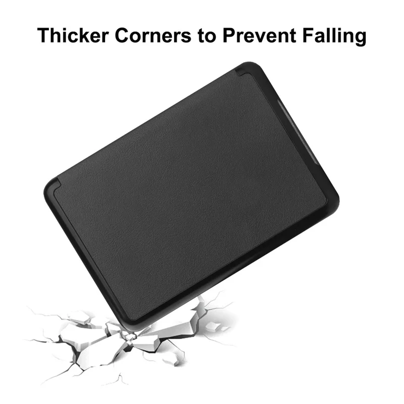 ENKAY For Amazon Kindle 6" (2022) Protective Cover Anti-Drop PU Leather Hard PC Tablet Case with Auto Sleep / Wake Function - Grey