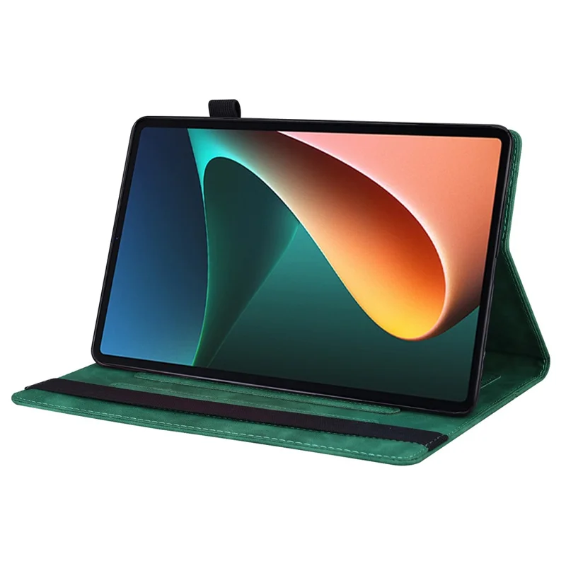 Per il Portafoglio di Protezione Antiscratch Per Supporto Per Tavoletto Per Tavoletta Per Tavoletta in Pelle Xiaomi Con Supporto a Matita e Chiusura a Banda Elastica - Verde