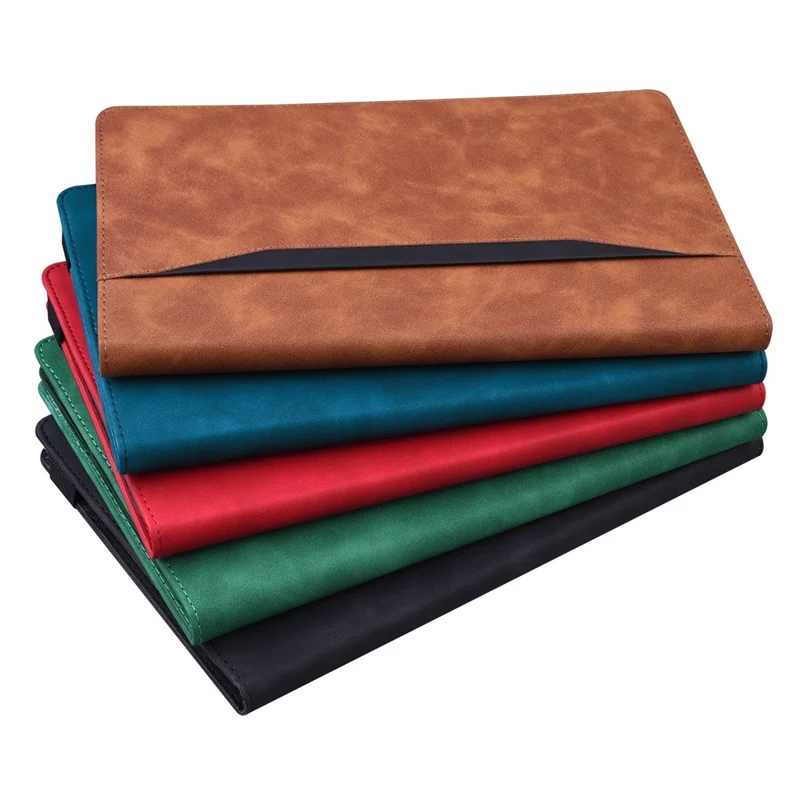 Pour Xiaomi Pad 5 Pro pu le Cuir de Table de Tablette de Tablette de Support de Support de Protection Anti-rayures Avec Support de Crayon et Fermeture de Bande Élastique - Brun