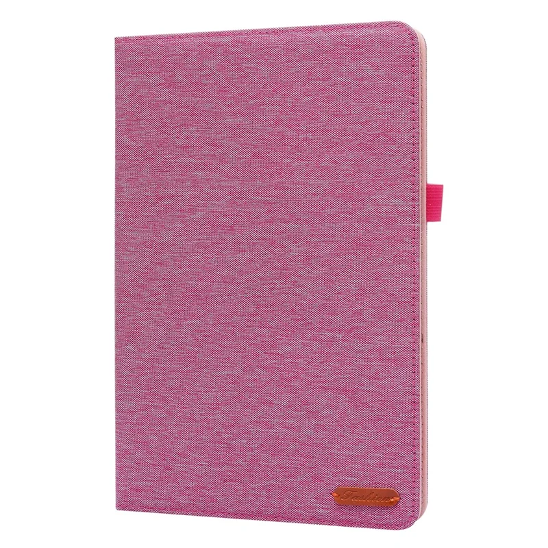 For Xiaomi Pad 5 / Pad 5 Pro Cloth Texture Tablet Case Full Body Protection PU Leather Card Holder Folio Stand Cover - Pink