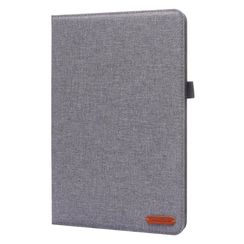 For Xiaomi Pad 5 / Pad 5 Pro Cloth Texture Tablet Case Full Body Protection PU Leather Card Holder Folio Stand Cover - Grey